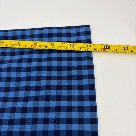 Lands End Mens 3XL T Traditional Fit Blue Gingham Short Sleeve Button Down Shirt - Picture 10 of 10